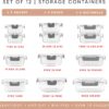 24pc Borosilicate Glass Storage Containers with Lids