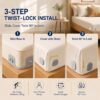 Bed Sheet Holders for Corners, 90° Quick-Lock Fitted Sheet Holder, 4-Pack