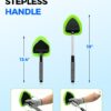 Windshield Cleaner Tool – Car Interior Window Cleaning Kit with Extendable Handle & 4 Microfiber Pads