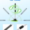 Windshield Cleaner Tool – Car Interior Window Cleaning Kit with Extendable Handle & 4 Microfiber Pads