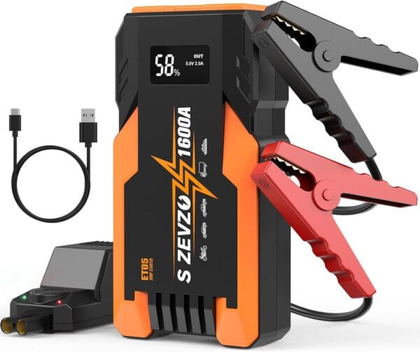 Jump Starter 1600A Peak Portable Jump Starter for Car