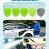 Windshield Cleaner Tool – Car Interior Window Cleaning Kit with Extendable Handle & 4 Microfiber Pads
