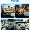 Windshield Cleaner Tool – Car Interior Window Cleaning Kit with Extendable Handle & 4 Microfiber Pads